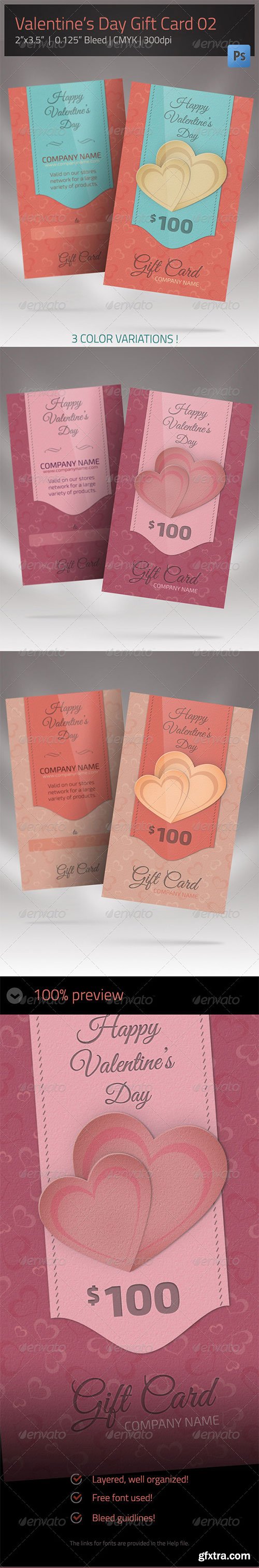 GraphicRiver - Gift Card for Valentines Day 02