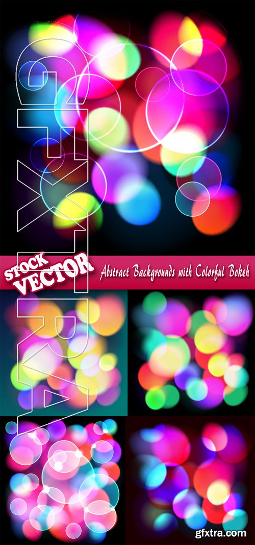 Stock Vector - Abstract Backgrounds with Colorful Bokeh