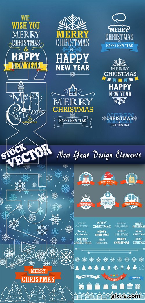 Stock Vector - New Year Design Elements