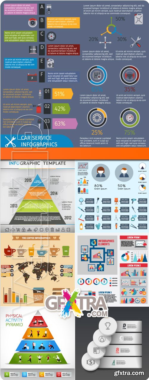 Infographics and diagram business concept vector 5