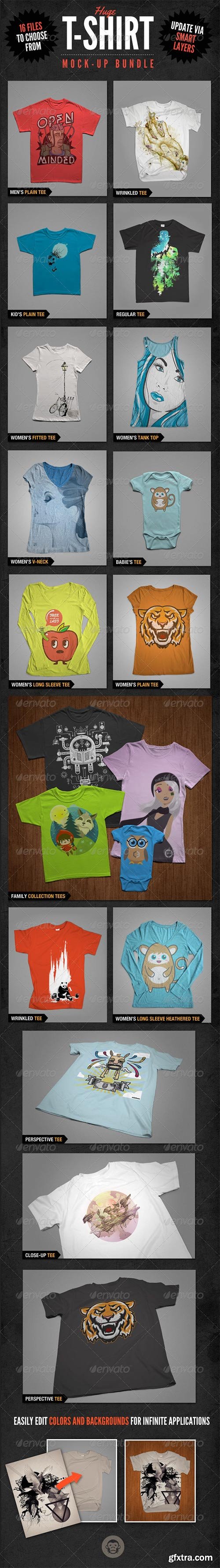 GraphicRiver - T-Shirt Mockups Bundle Pack