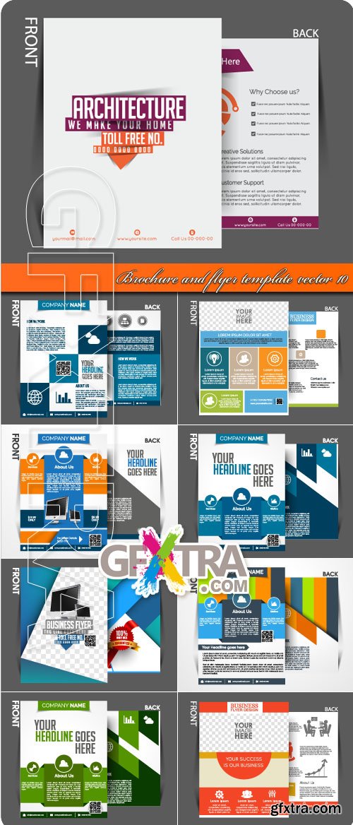 Brochure and flyer template vector 10