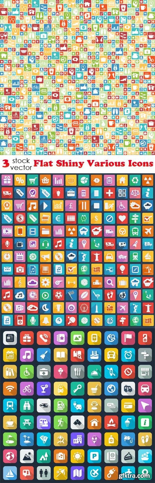 Vectors - Flat Shiny Various Icons