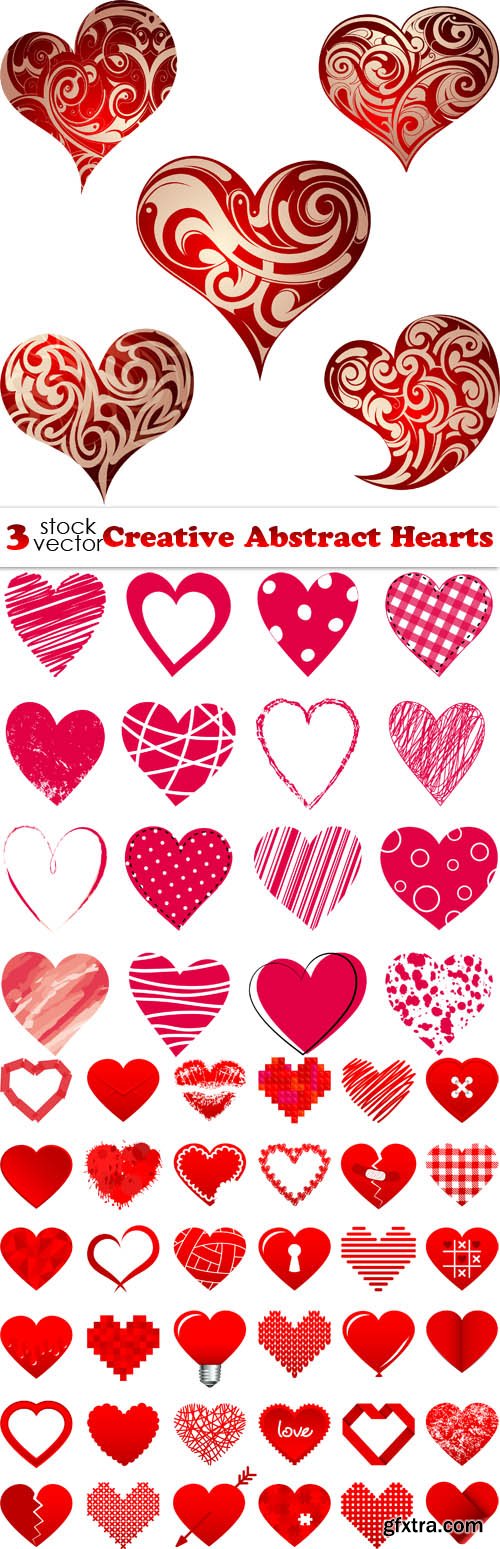Vectors - Creative Abstract Hearts