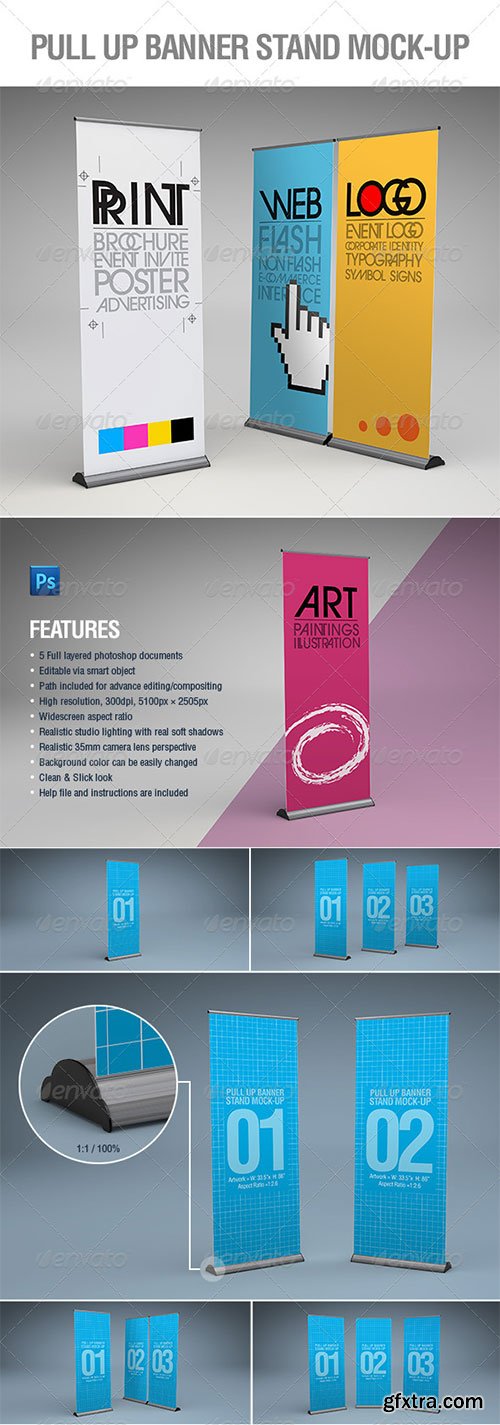 GraphicRiver - Pull-Up Banner Stand Mock-Up