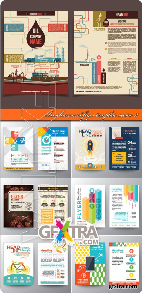 Brochure and flyer template vector 11