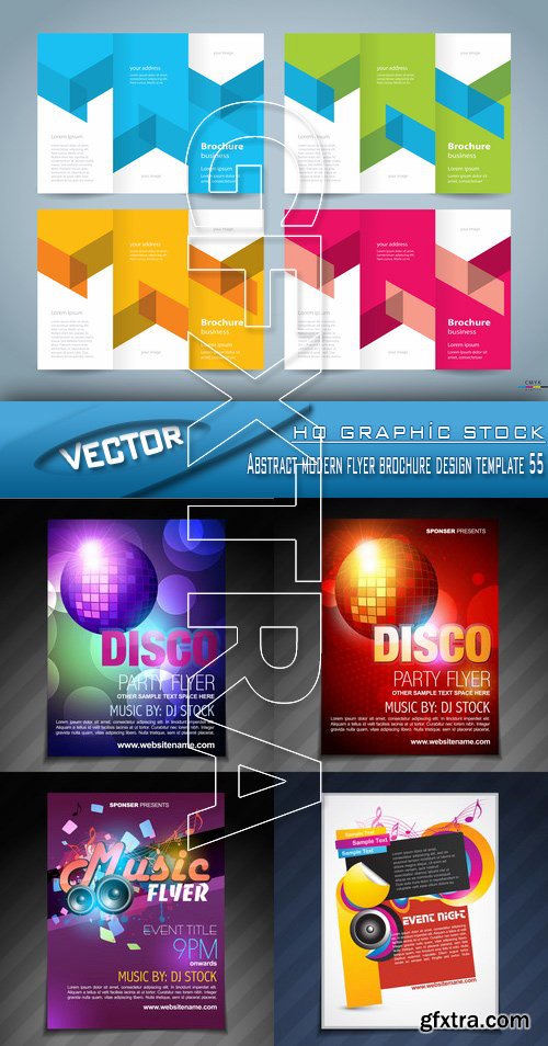 Stock Vector - Abstract modern flyer brochure design template 55