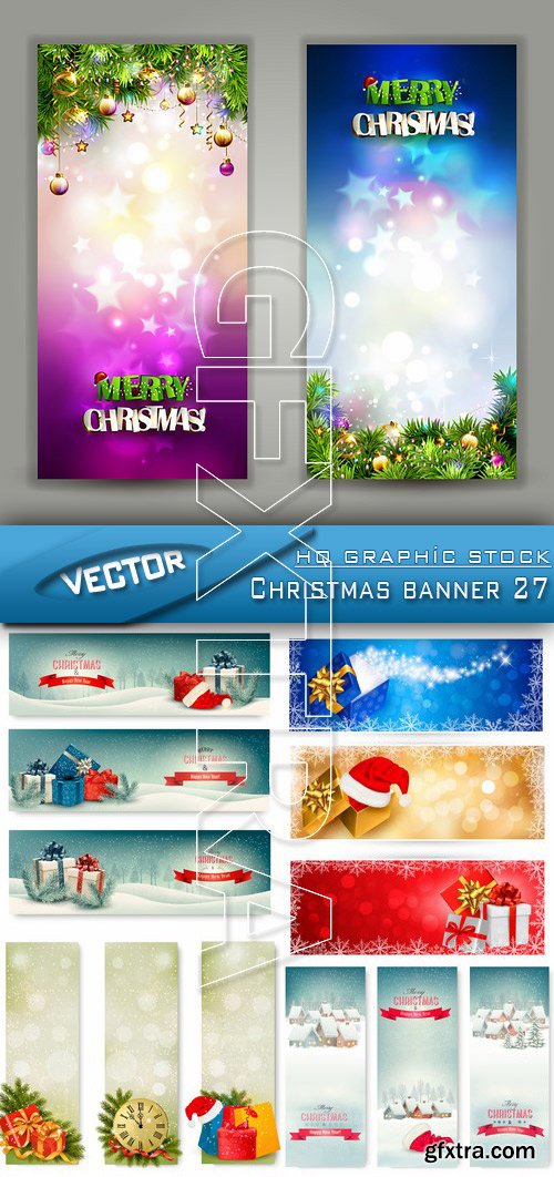 Stock Vector - Christmas banner 27