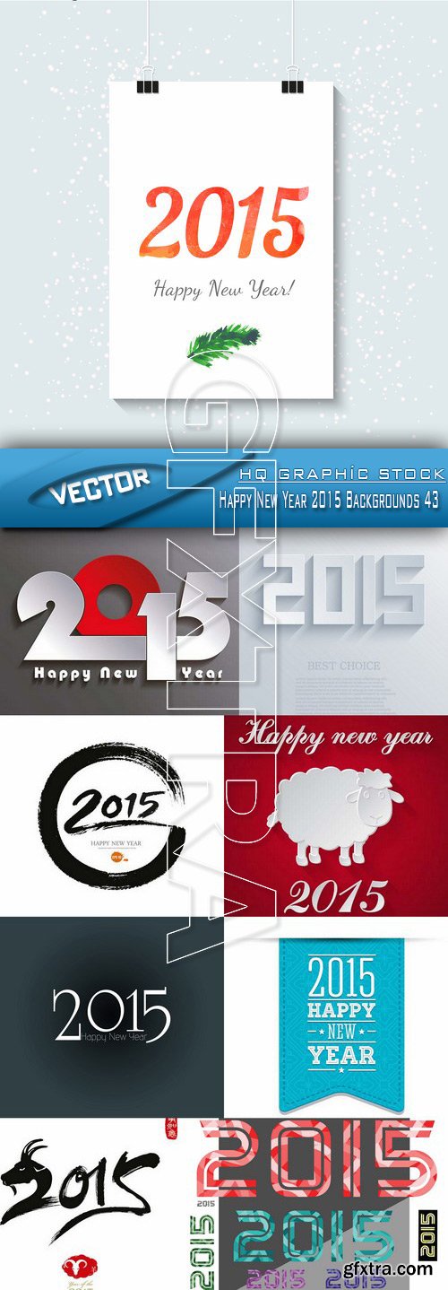 Stock Vector - Happy New Year 2015 Backgrounds 43