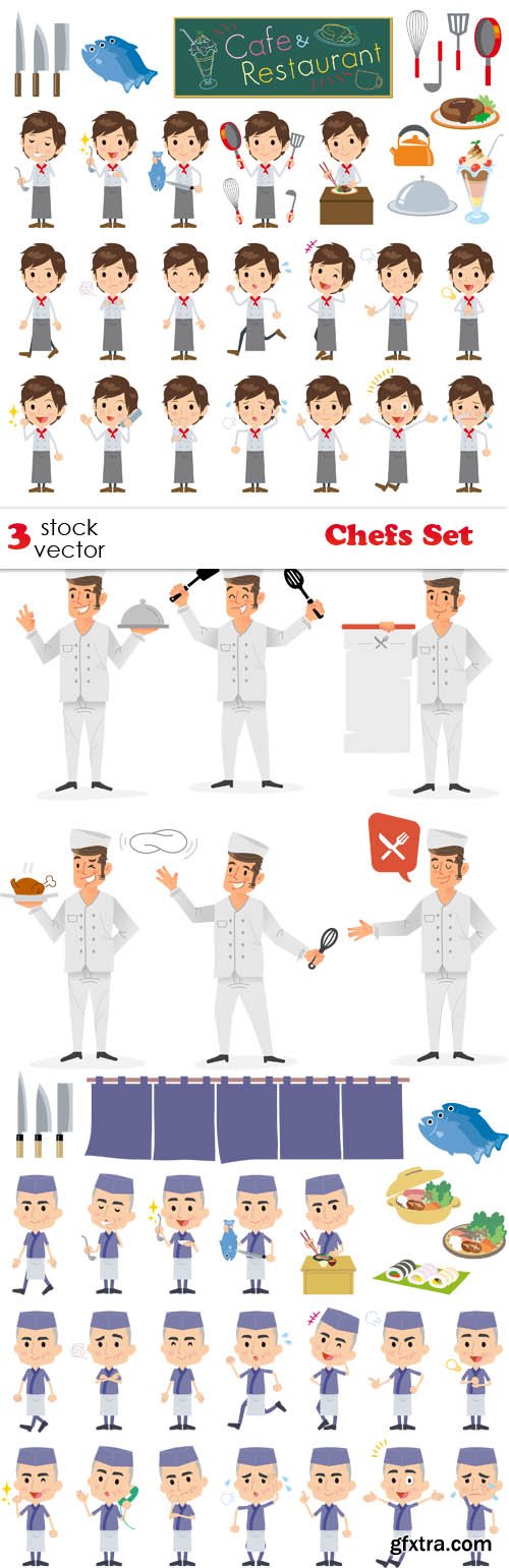 Vectors - Chefs Set
