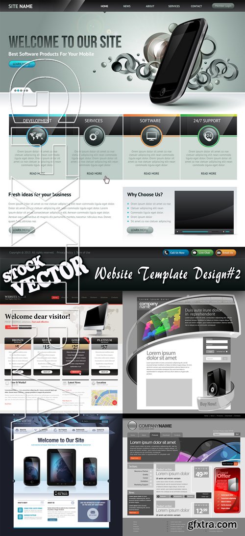 Stock Vector - Website Template Design#2