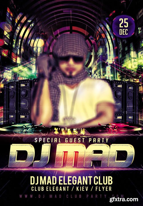 Special Guest Dj Mad Fyer PSD Template