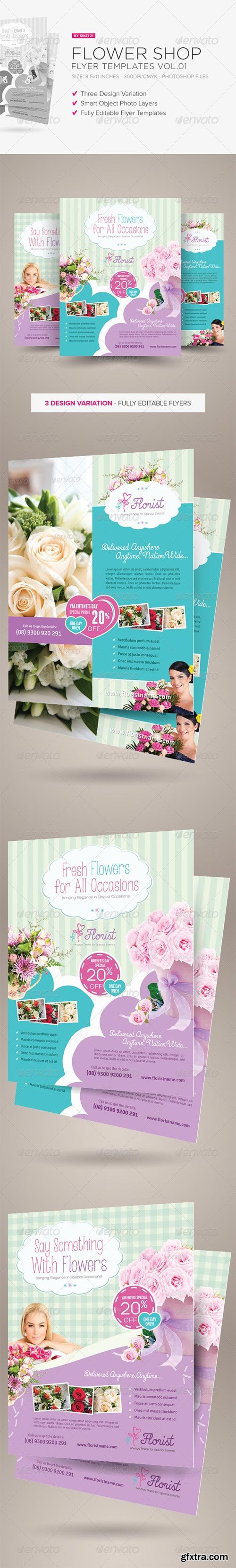 GraphicRiver - Flower Shop Flyer Templates