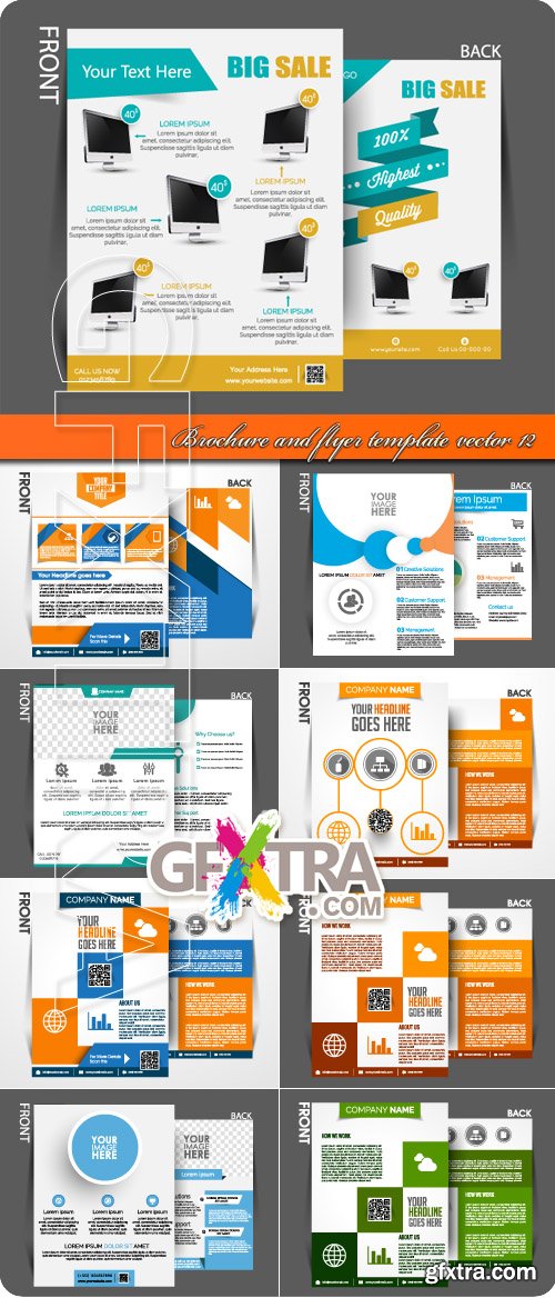 Brochure and flyer template vector 12