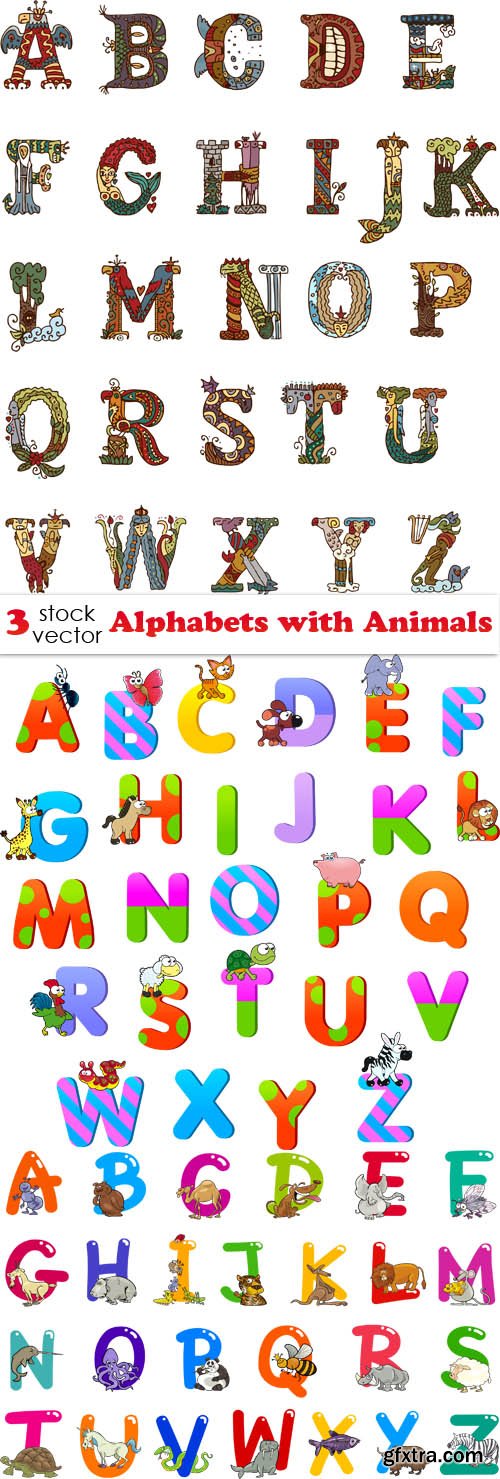 Vectors - Alphabets with Animals