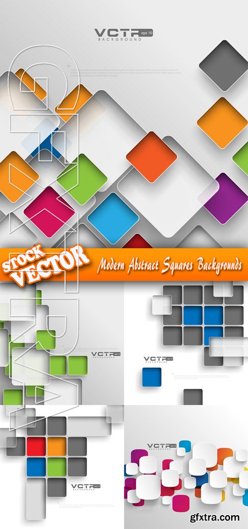 Stock Vector - Modern Abstract Squares Backgrounds