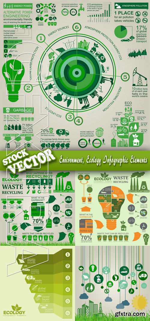 Stock Vector - Environment, Ecology Infographic Elements