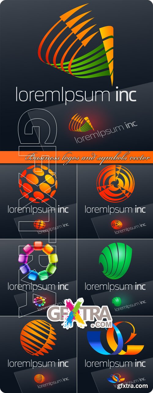 Business logos and symbols vector