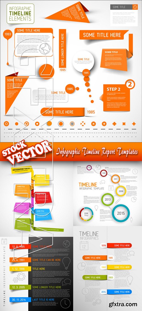 Stock Vector - Infographic Timeline Report Templates