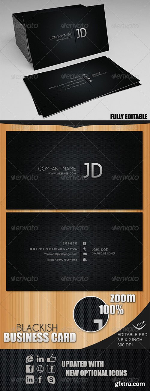 GraphicRiver - Blackish Business Card