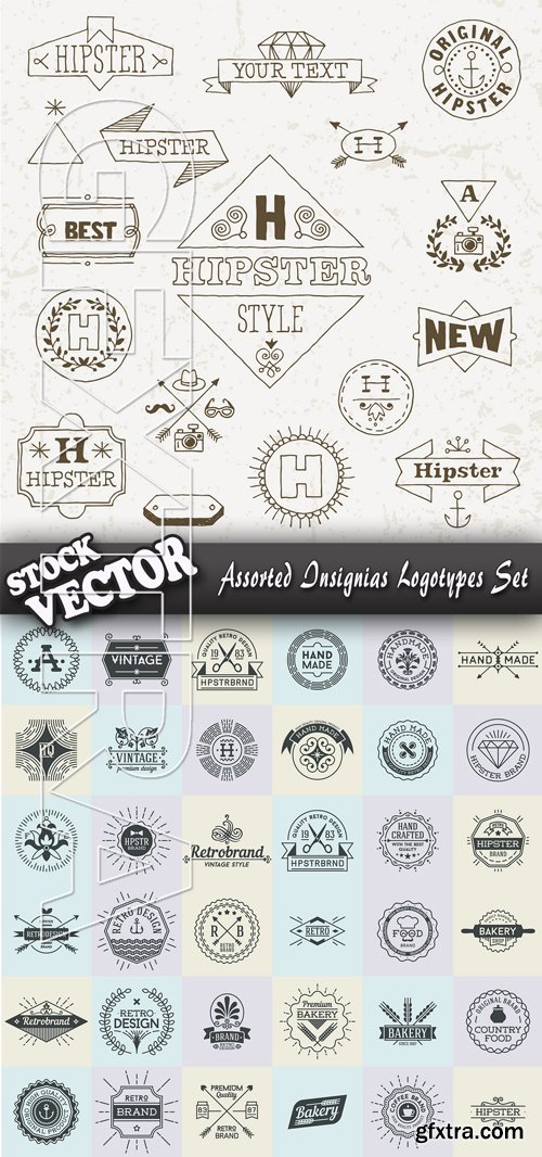 Stock Vector - Assorted Insignias Logotypes Set