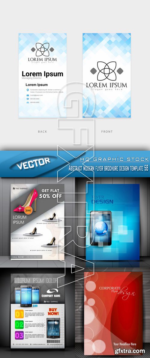 Stock Vector - Abstract modern flyer brochure design template 58