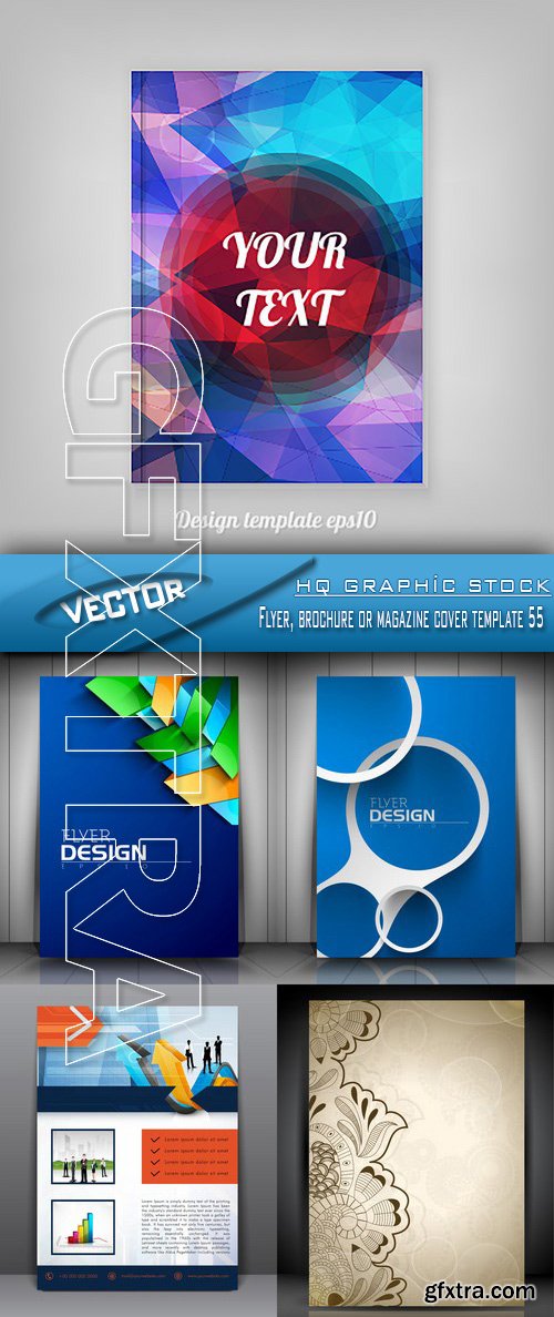Stock Vector - Flyer, brochure or magazine cover template 55