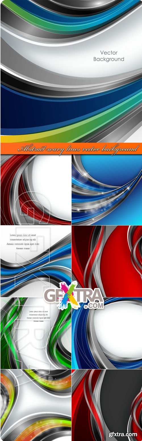 Abstract wavy lines vector background