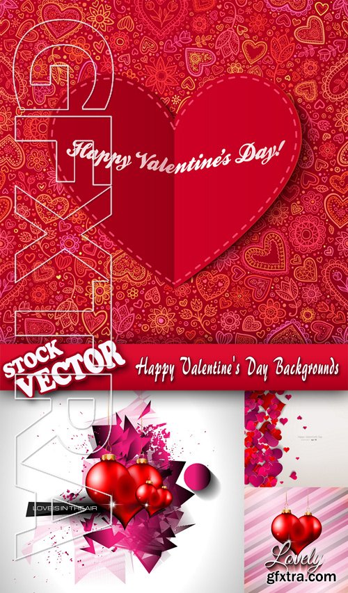 Stock Vector - Happy Valentine\'s Day Backgrounds