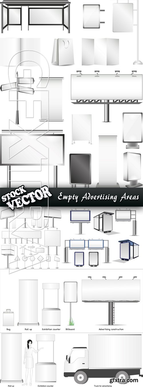 Stock Vector - Empty Advertising Areas