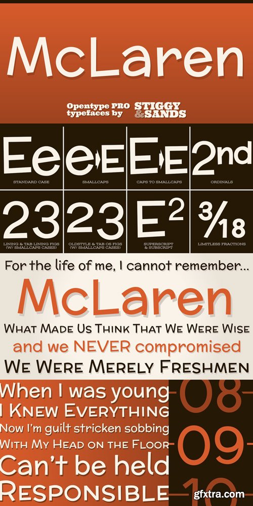 Mc Laren Pro Font Family $29