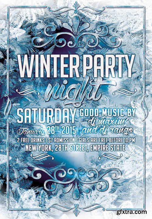 Winter Party Night Club Flyer Template