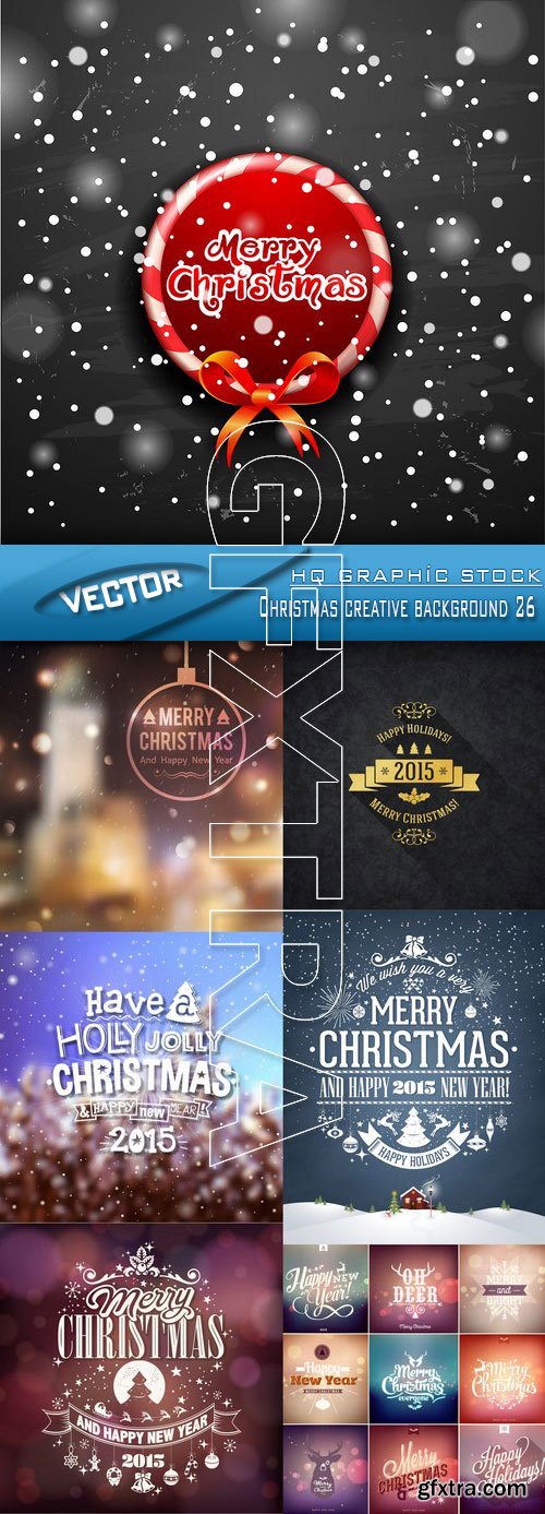 Stock Vector - Christmas creative background 26