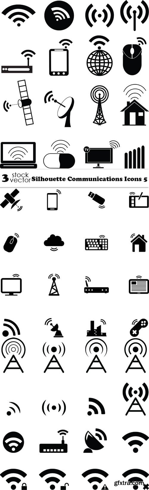 Vectors - Silhouette Communications Icons 5