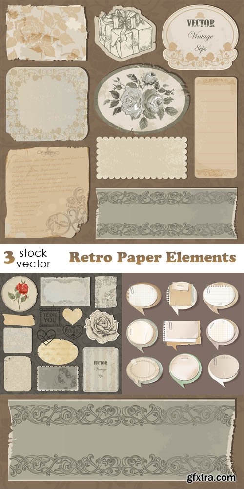 Vectors - Retro Paper Elements