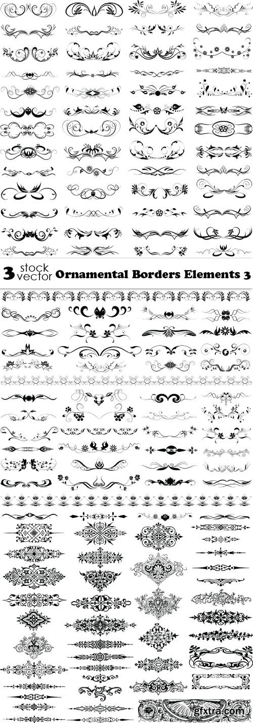 Vectors - Ornamental Borders Elements 3