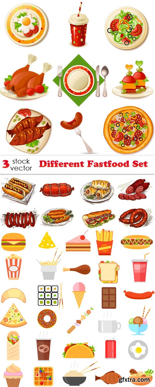 Vectors - Different Fastfood Set