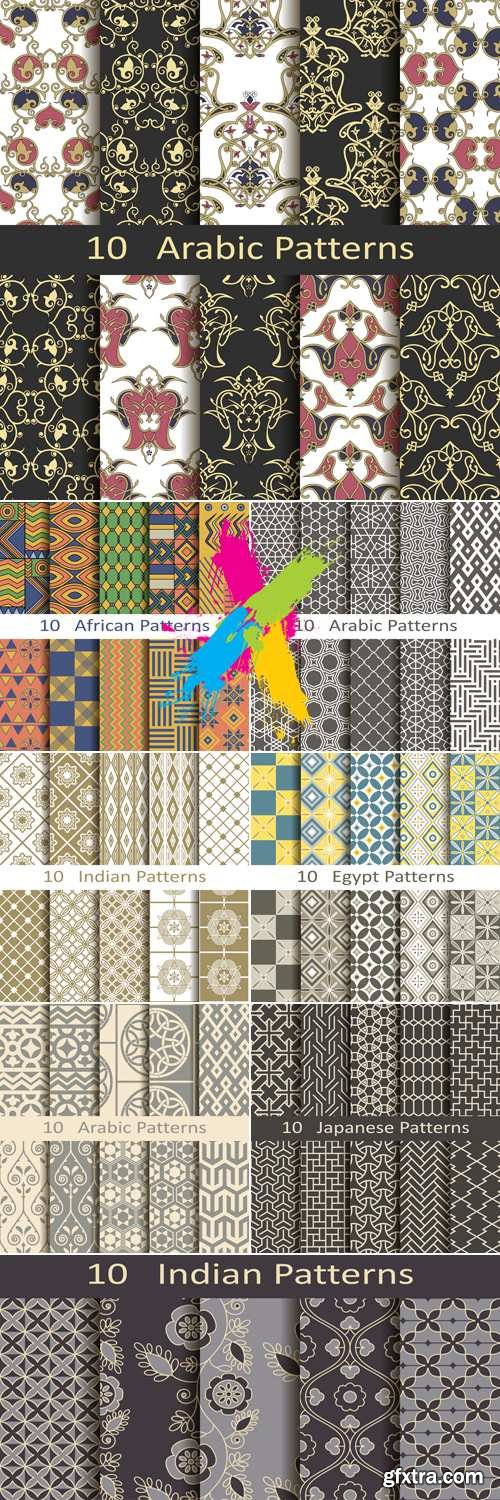 National Seamless Patterns Vector