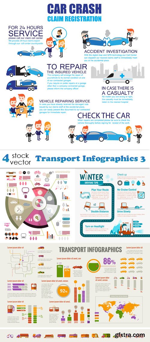 Vectors - Transport Infographics 3
