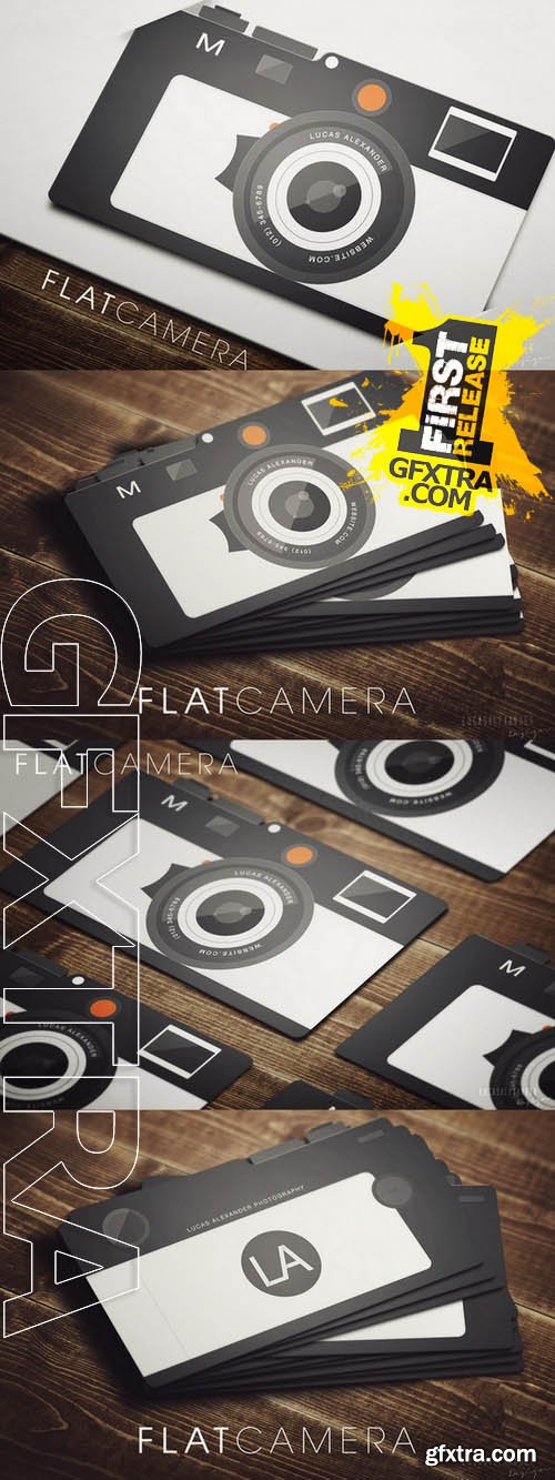 Flat Camera Business Card - CM 46034
