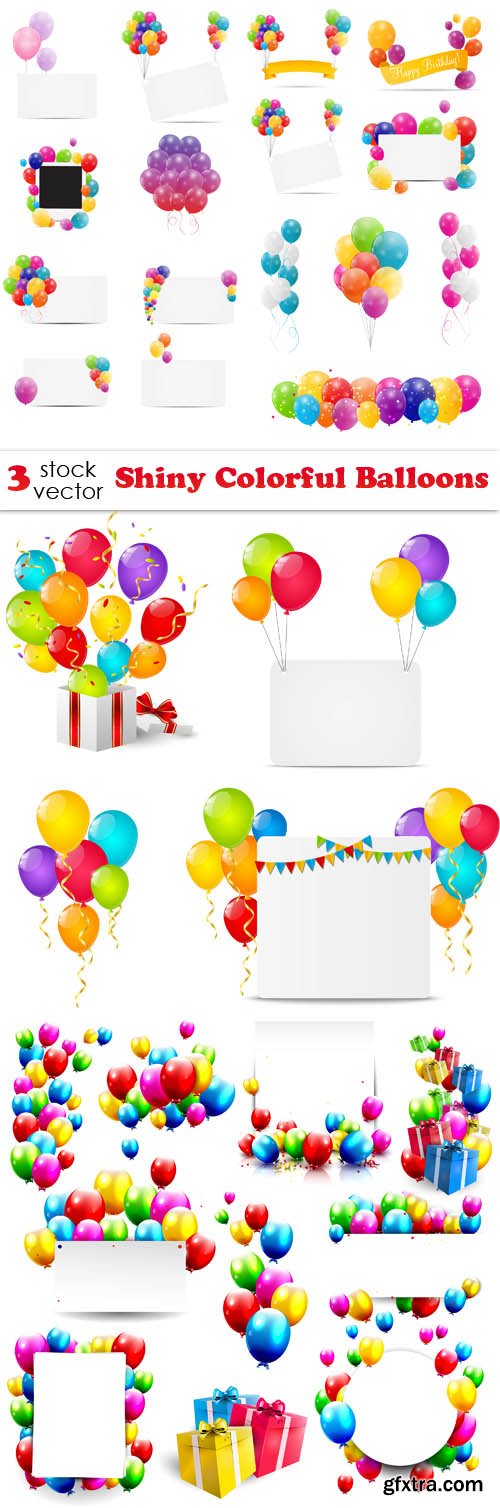 Vectors - Shiny Colorful Balloons