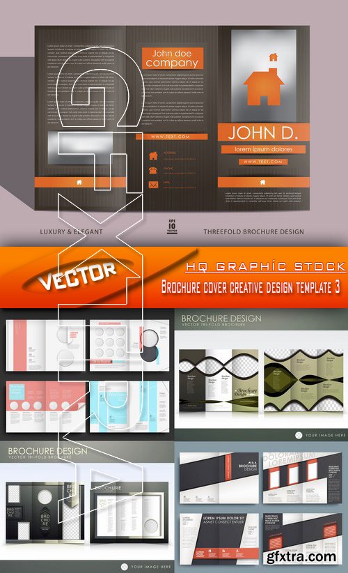 Stock Vector - Brochure cover creative design template 3