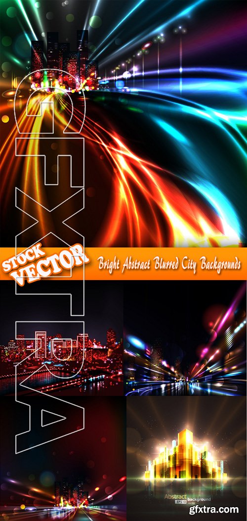 Stock Vector - Bright Abstract Blurred City Backgrounds