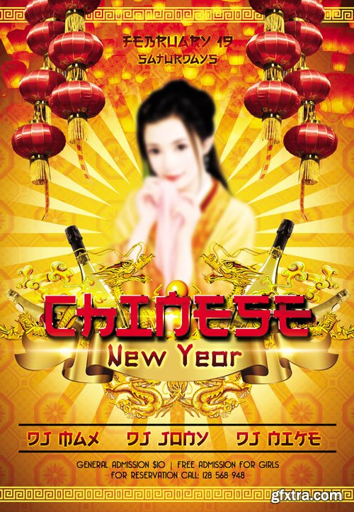 Chinese New Year Flyer PSD Template
