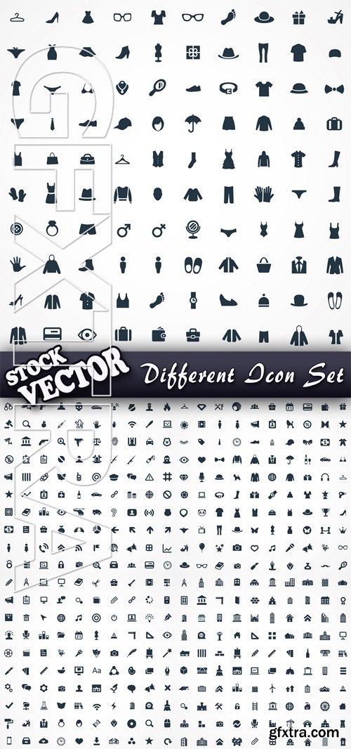 Stock Vector - Different Icon Set
