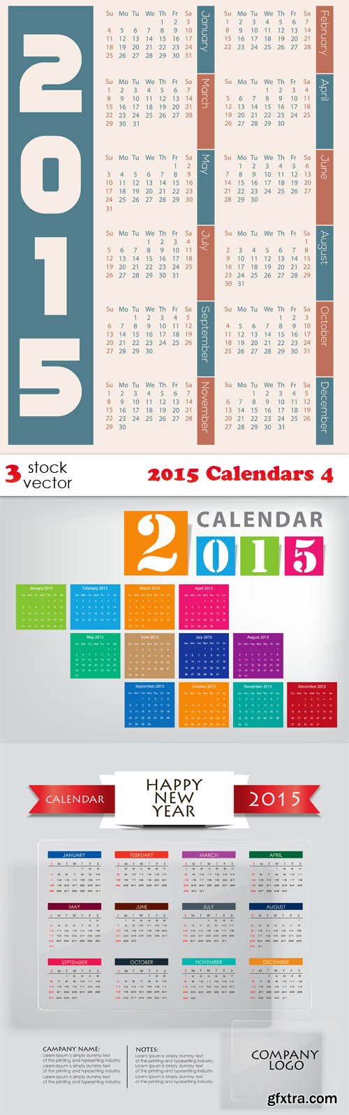 Vectors - 2015 Calendars 4