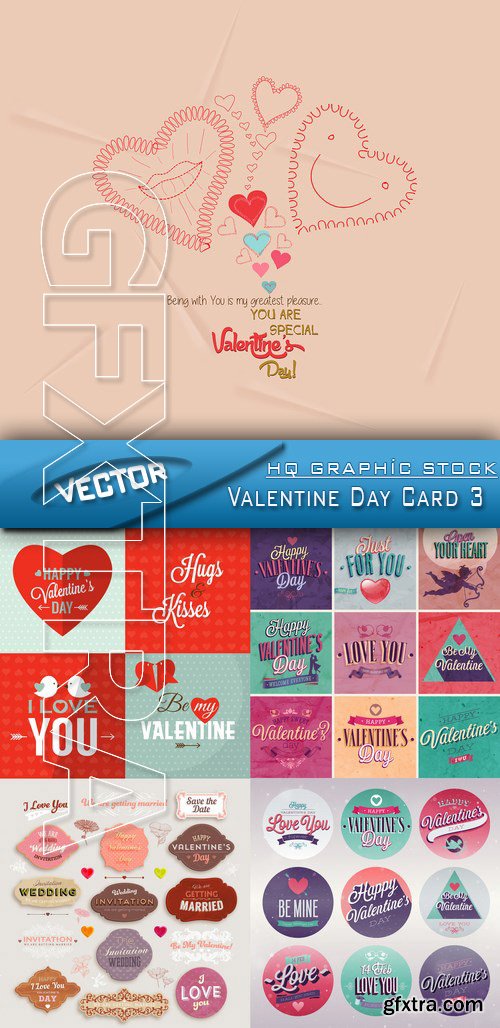 Stock Vector - Valentine Day Card 3