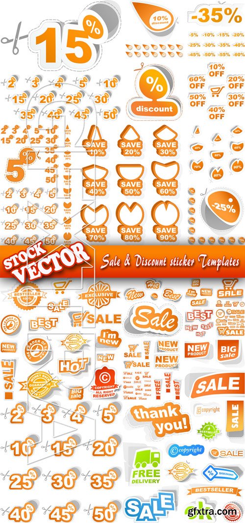 Stock Vector - Sale & Discount Sticker Templates