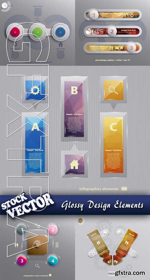 Stock Vector - Glossy Design Elements