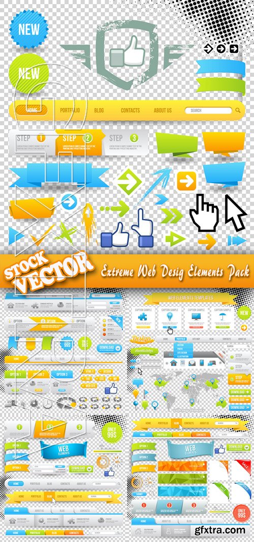 Stock Vector - Extreme Web Desig Elements Pack